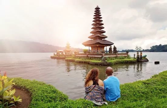 A lake temple in Bali