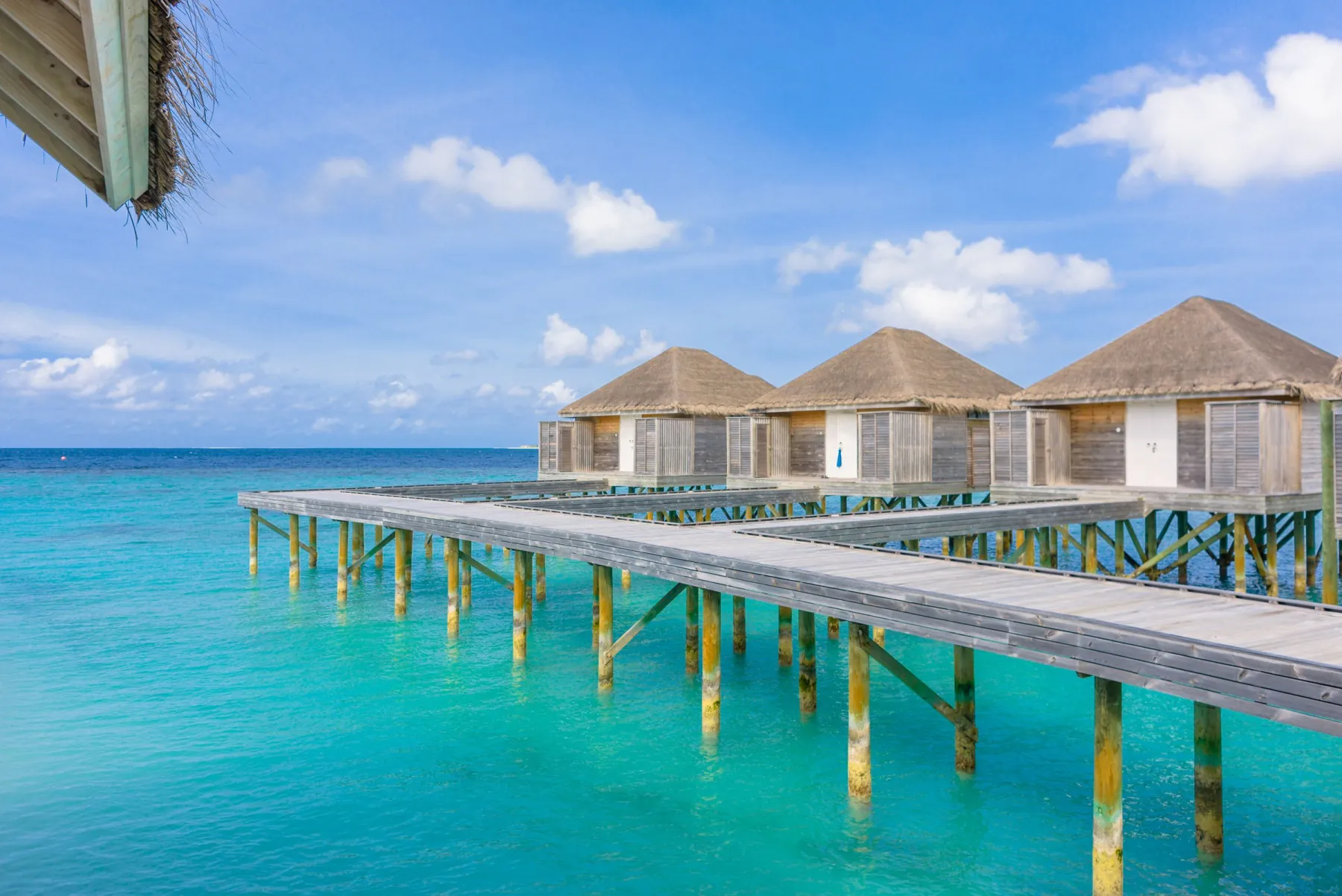 A jetty to the water villas, Maldives